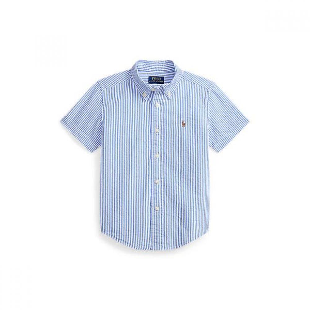 Polo Ralph Lauren Boys 2 7 Years Stripe Cotton Seersucker Shirt 2
