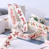 Elk Christmas Ribbon Letter Party Webbing Material Fashion Christmas Tree Decor  Cake Box Decor