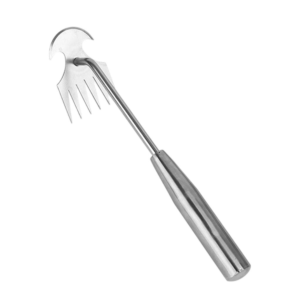 Weed Remover Portable Lightweight Weeding Tool for Yard Vegetables Uprooting 30 cm 4 Tines