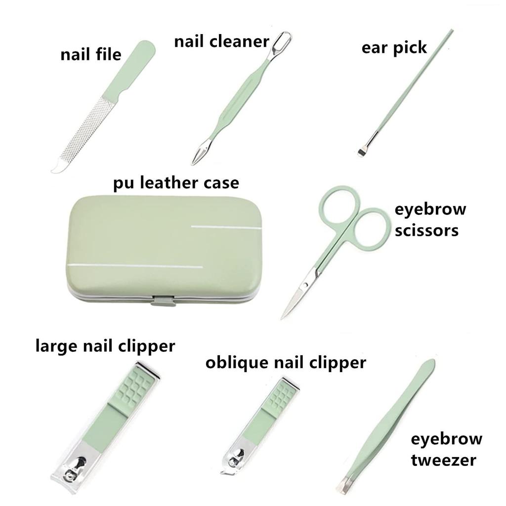 7-In-1 Nail Clipper Beauty Pliers With Portable Travel Case Manicure Pedicure Nail Care Set Personal Care Tools