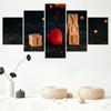5 Pieces Canvas Wall Arts Poster Painting Love I Love You Love Heart Wallpaper Home Decor Picture Printing Living Room Mural