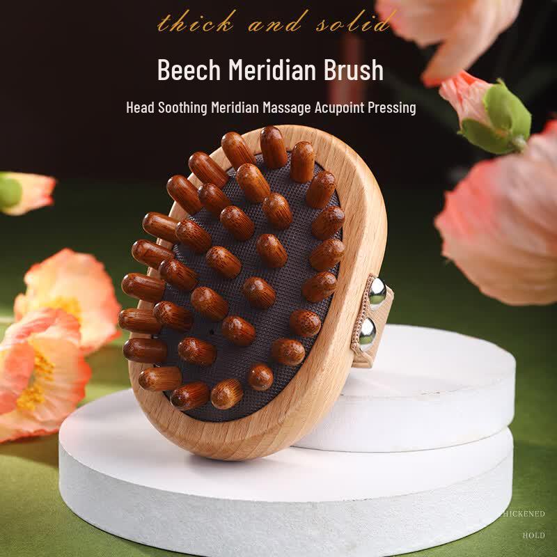 Old Horn Craftsman Meridian Massage Comb & Body Brush