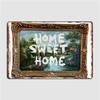 Home Sweet Home Affisch Metallplatta Design Vägg Grotta Väggdekor Vardagsrum Tennskylt Affischer