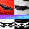 For Tesla Model 3 2017- Auto Headlight Black Taill Cover Film Front Light Taillight TPU Transparent Armored Protective Films