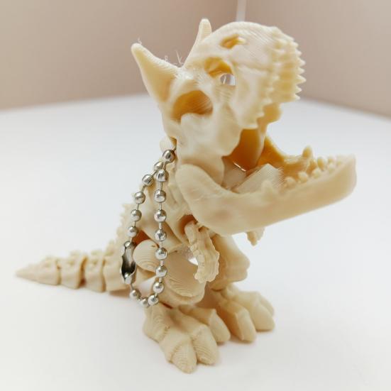 Keychain Pendant, 3D Printed Skeleton Dinosaur Keychain, Lightweight Backpack Handbag Charm for Everyday Use