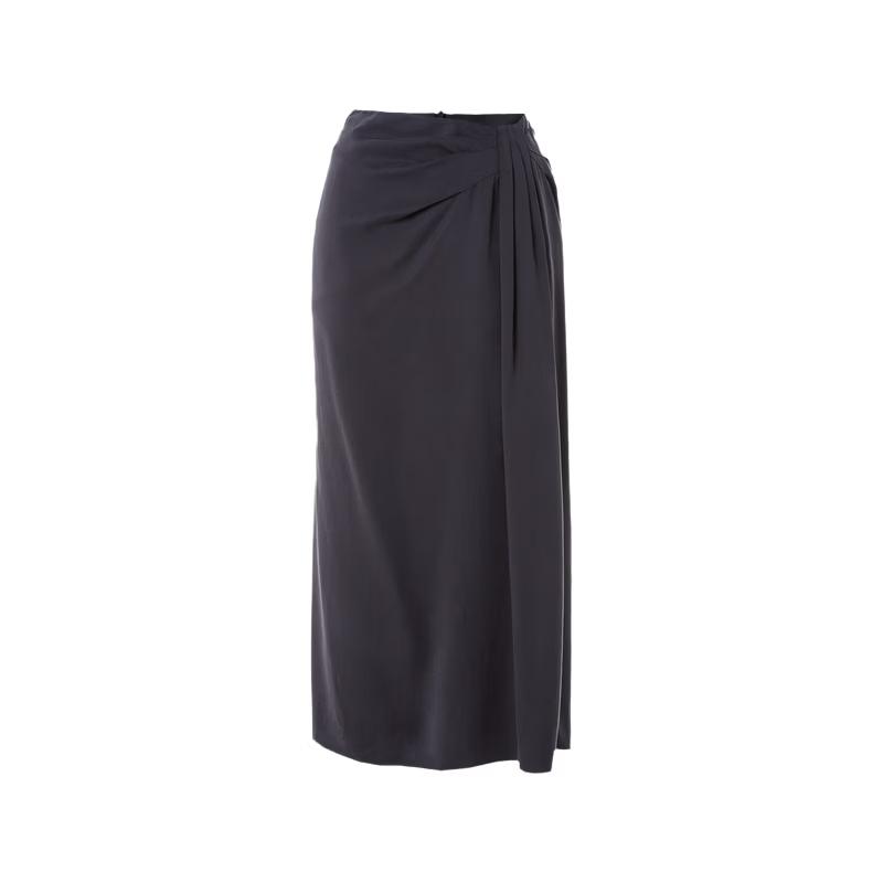 Lancy Lyocell Pleated Midi Skirt S
