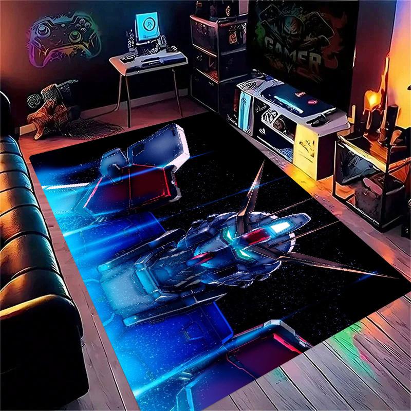 G-Gundam-m Cartoon Robot Gift Carpet Rug for Bedroom Living Room Home Sofa Decoration Kids Game Play Decor Floor Mat