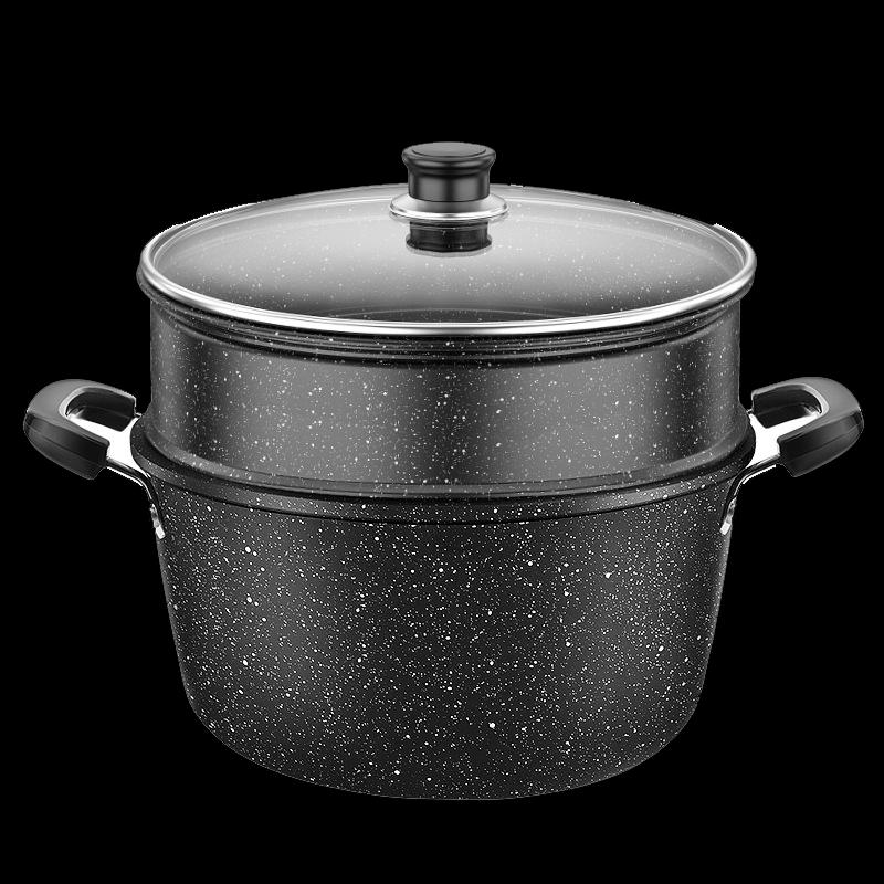 Yingtang Maifan Stone 30cm Soup Pot with Steamer & Lid