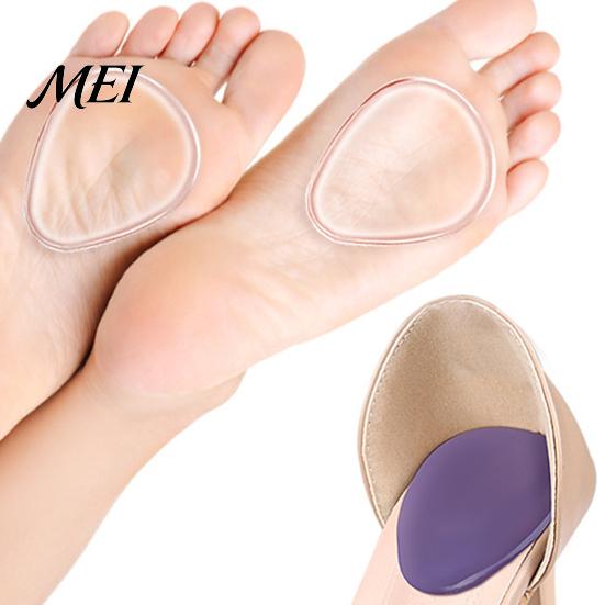 Self-adhesive Gel Pad 1 Pair Forefoot Pads for High Heels, Soft Cushion Inserts Ball Non-slip Shoe Insert of Foot, Metatarsal Pressure Relief,