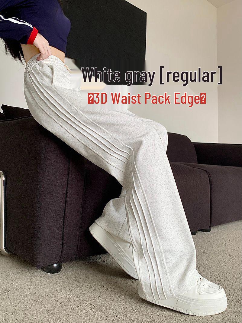 

Hua Cotton Blend 3D Waist Bag Women s Velvet Wide-Leg Sweatpants - Autumn/Winter Loose Fit XL up to 130 jin