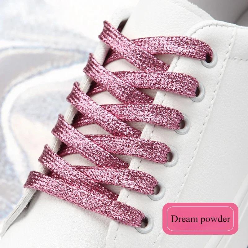 19 colors shiny gold and silver colorful bright shoelaces 100-140 cm sneakers shoelaces boots laces shoelaces string