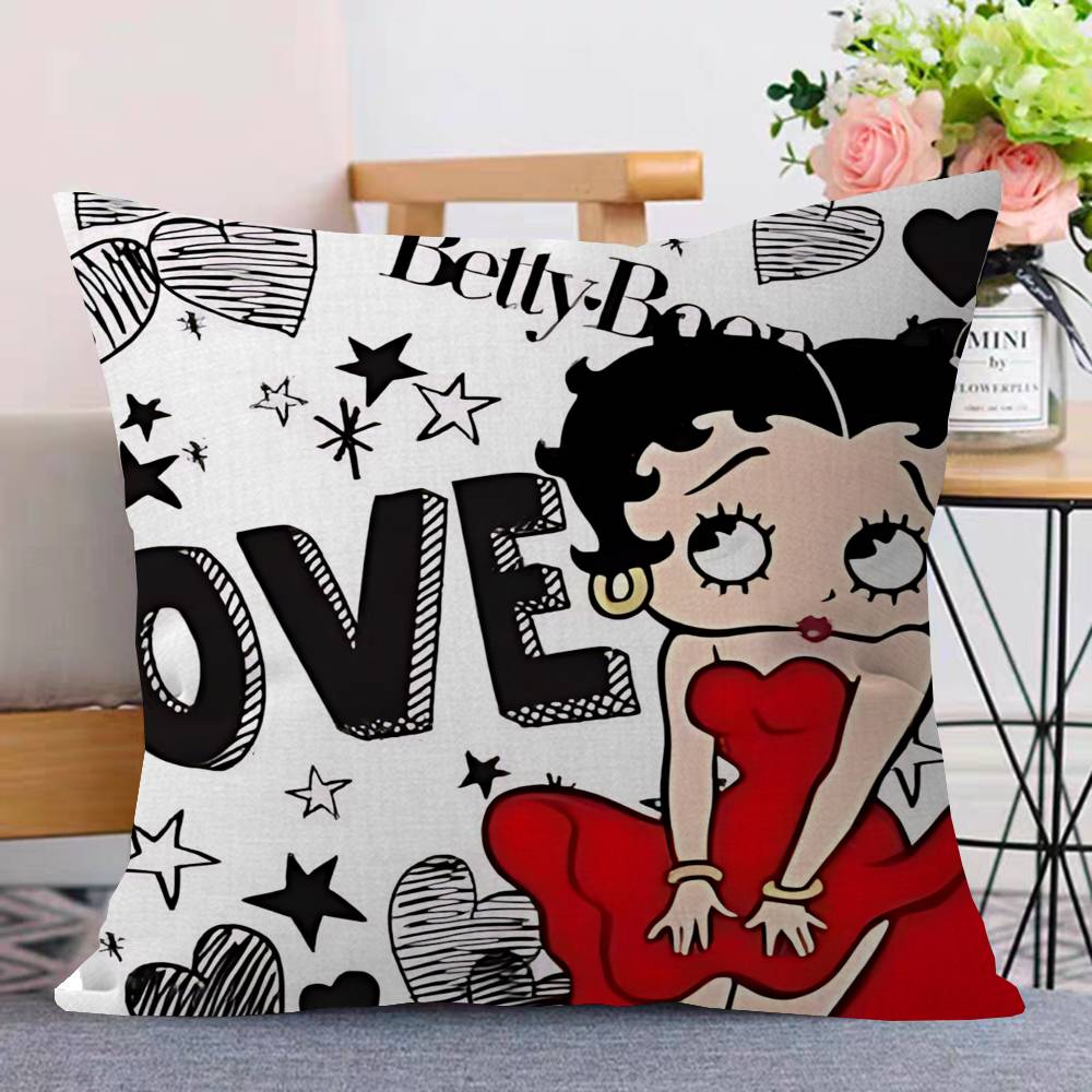 B-Betty Girl B-Boop Lucky Dragon Pillow Cover Sofa Cushion Cover Home Room Decoration Children Gift