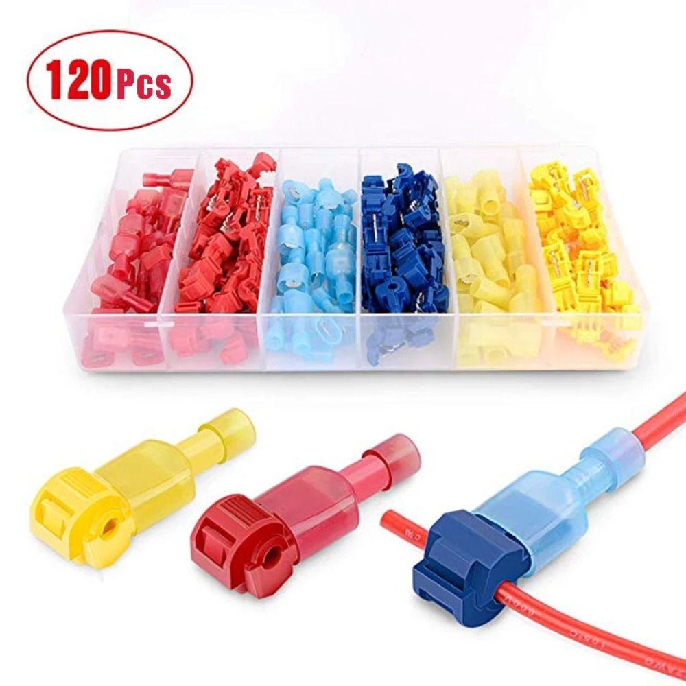 

60/120/240PCS Shrinkable T-Tap Wire Cable Connector Waterproof Auto Line Connector Electrical Wire 240Pcs with Box