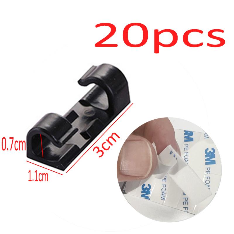 Adhesive Cable Clips Wire Holder For Wall Clear Strong Self-Adhesive Stickers Cord Management Organizer for Desk Car Office Home