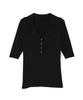 Natural Beauty Basic Kaikin Rib Knit Black Sweater, Women's,