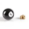 No.8 Billiard Ball Round Universal Custom Gear Shifter Shift Knob W/ 3 Adapters