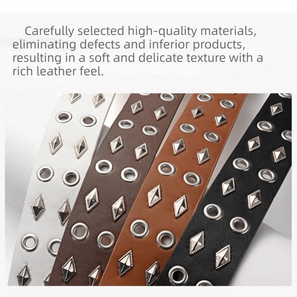 Luxury Design Business Waist Belt Retro Punk Waistband Trendy Rivet Belt  Paired with Skirts Jeans
