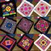 DIY Square Ethnic Style Cloth Patch Flower Pattern Embroidered Fabric Clothing Applique Miao Embroidery Clothing Patch Sewing