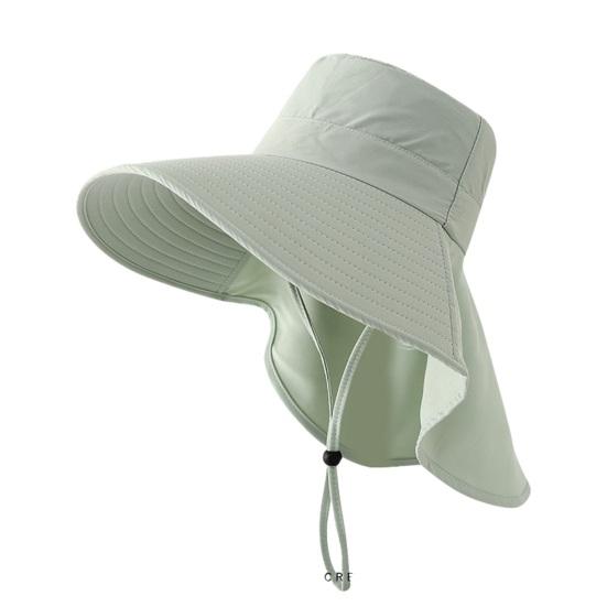 Large Brim Bucket Hat, Outdoor UPF 50+ UV Sun Protection Hat, Waterproof Breathable Face Neck Flap Cover Folding Sun Hat for Men, Women
