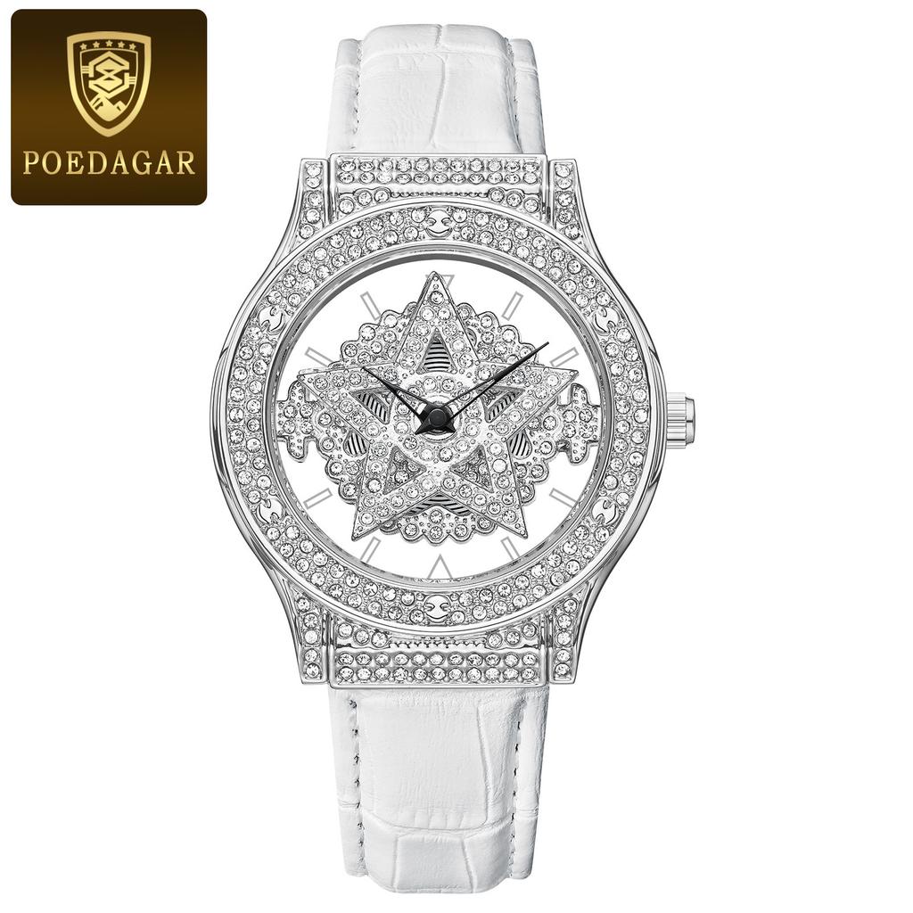 POEDAGAR New TOP Brand Luxury Women's Watch With Box Pentagram Women's Quartz Watches
