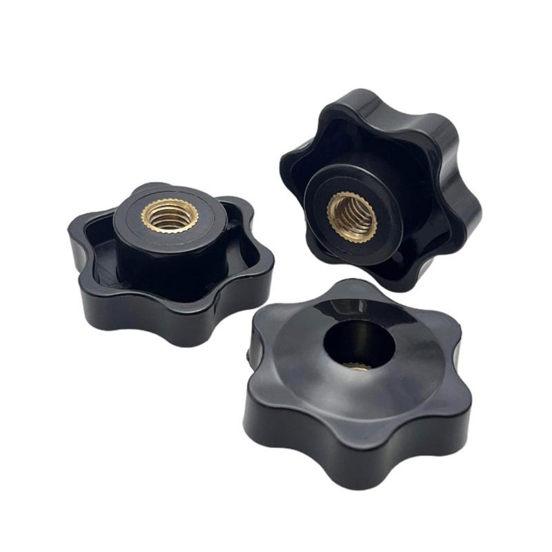 Threaded Black Knobs Set of 10 Thumb Nuts Durable for Quick & Secure Fastening