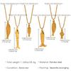 Stainless Steel Metal Fish Necklace for Men Women Gold Plated Fish Pendant Necklace Creative Ocean Beach Chain Choker Jewelry
