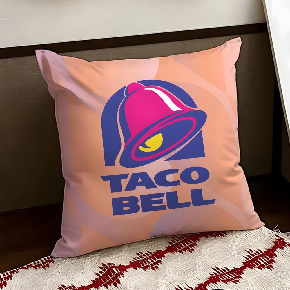 

Mexican Flavor TTaco BBell Cushion Cover Reversible Soft Durable Pillow Cover Home Car MultiScene Use for Daily Comfort 30X30cm