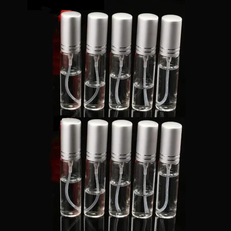 1/5/10Pcs 10ML Clear Spray Bottle Small Empty Glass Atomizer Perfume Bottles Mini Liquid Tonic Oil Cosmetic Container