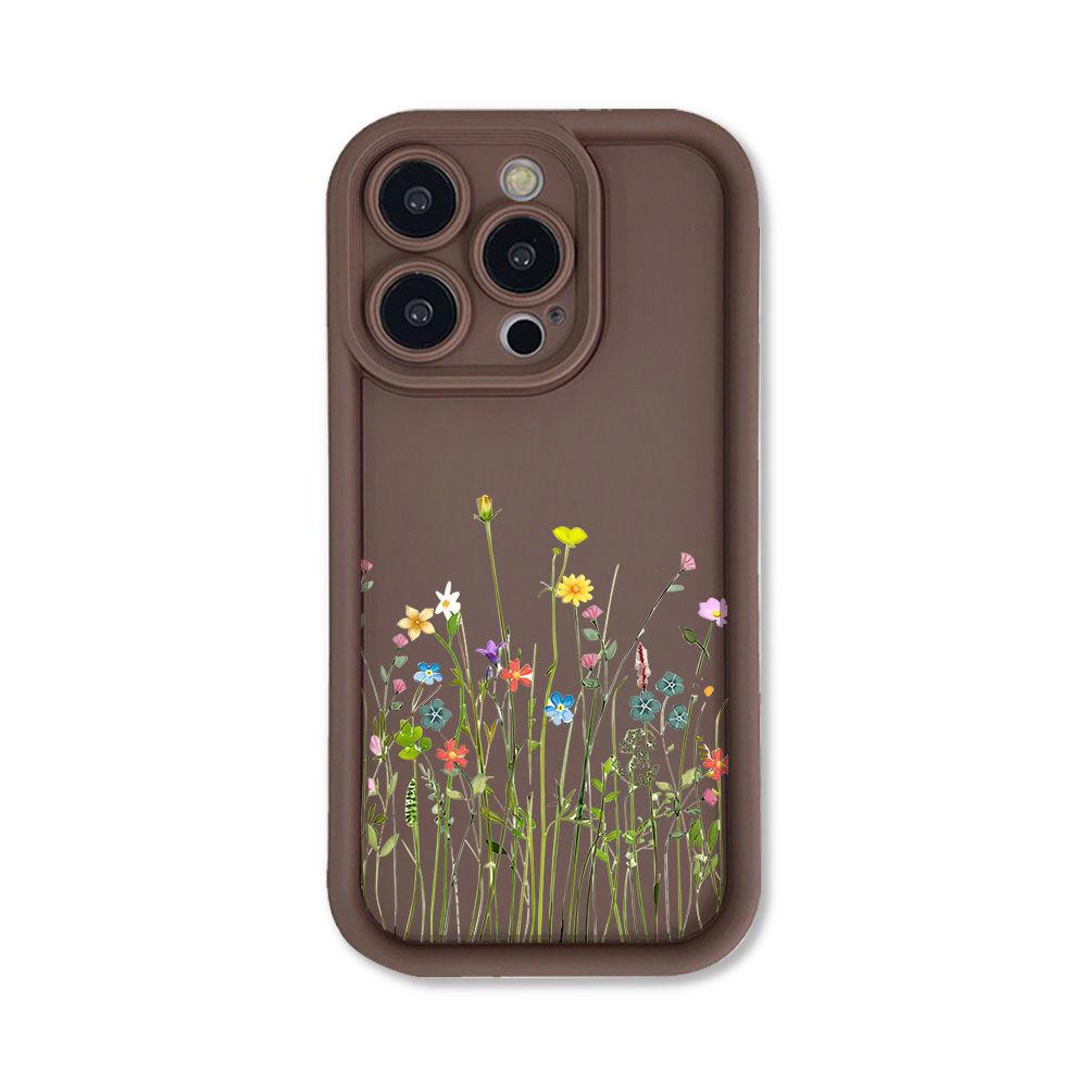 Colored flowers Apply to iPhone17ProMax mobile phone case 16 Apple 17 matte 14/15 Premium 13 factory