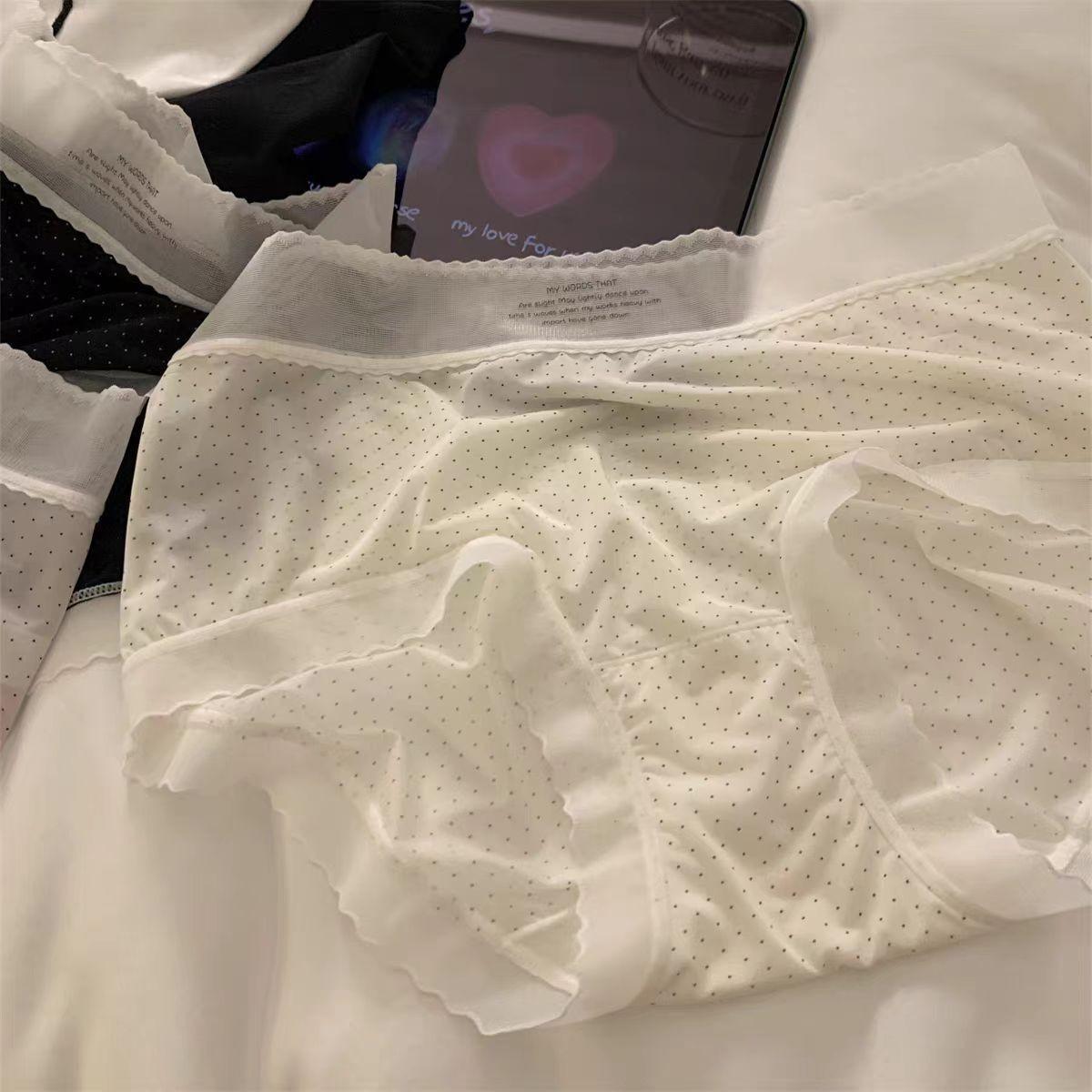 

Women s Ice Silk Underwear Women s Summer Breathable Mid Waist Women s Triangle Underwear M білий