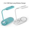 Wireless Charger Desk Lamp with Night Light and 15W Fast Charging - Eye Protection, USB Powered, Portable Gift.