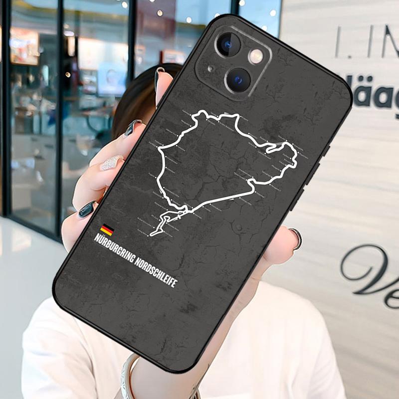 Formel 1 F1 Rennstrecke Stoßstange Handyhülle Für iPhone 11 12 13 14 15 16 Pro X XR XS Max Plus Rückabdeckung