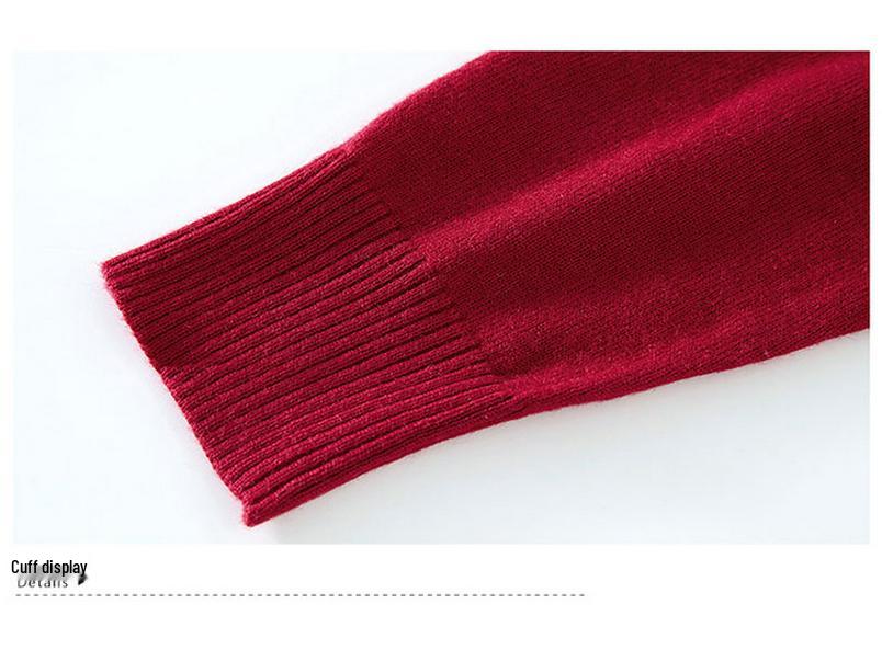 Mamin top s výšivkou z vlnenej zmesi: Jarný & Jesenný Ležérny Sveter Plus Size pre Ženy Stredného Veku & Staršie