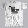 Men crew neck tshirt cotton brand teeshirt black THIN LIZZY male summer fashion tshirt loose style cool teeshirt plus size