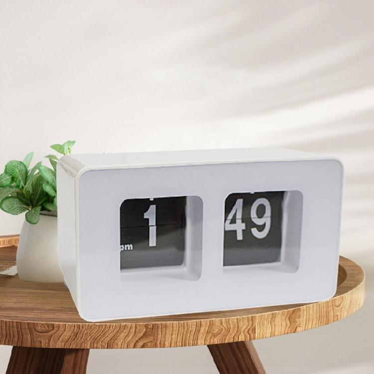 Auto Flipped Clock with Retro Charm and Modern Functionality Battery Operated Desk Clock for Home Office or Hotel Use