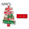 Unique Holiday Tree Ornaments 2D Wooden Christmas Tabletop Ornaments, Xmas Santa Colorful Room Snowman Sign with Stand, Party Decorations Festive