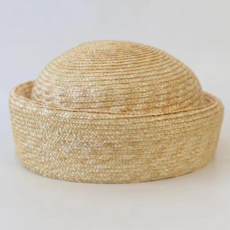 2025 Women s Natural Sun Hat Summer Hand Woven Straw Beret Circle Concave Top Straw Hat Church Derby Party Beach Fashion Hat