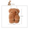New Bear Plush Crossbody Backpack Girl Messenger Bag Creative Cute Chain Bag Lovely Fluffy Girl's Cartoon Bag