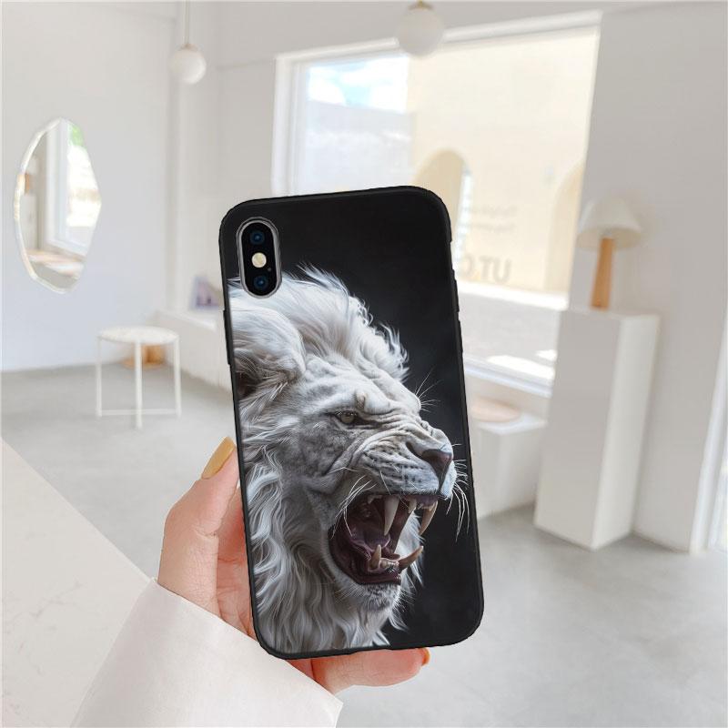 LO5 Animal Lion Soft Shell Phone Case for Samsung Galaxy S20 S21 S22 Ultra FE + Plus A21S A22 A24 A25 A26 A30 A30S A31