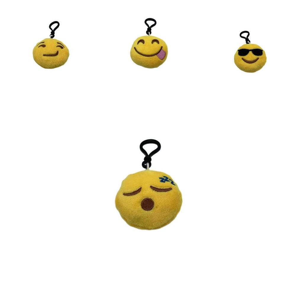 Cartoon Emoji Plush Keychain With Pp Cotton Soft Material For Decoration And Gift Giving