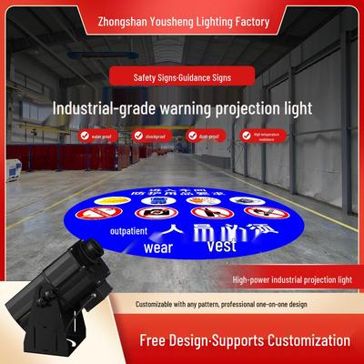 High-Power Industrial Crane Warning Light: Dynamic Zebra Crossing Projector