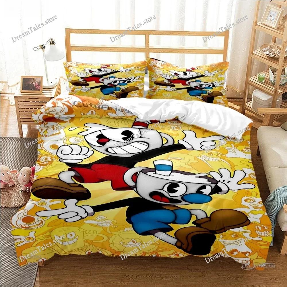 Cute Bubu Duvet Case Pillowcase Bedding Set, Comfortable Breathable Sheet, Single, King, Queen, Luxury Birthday Gift