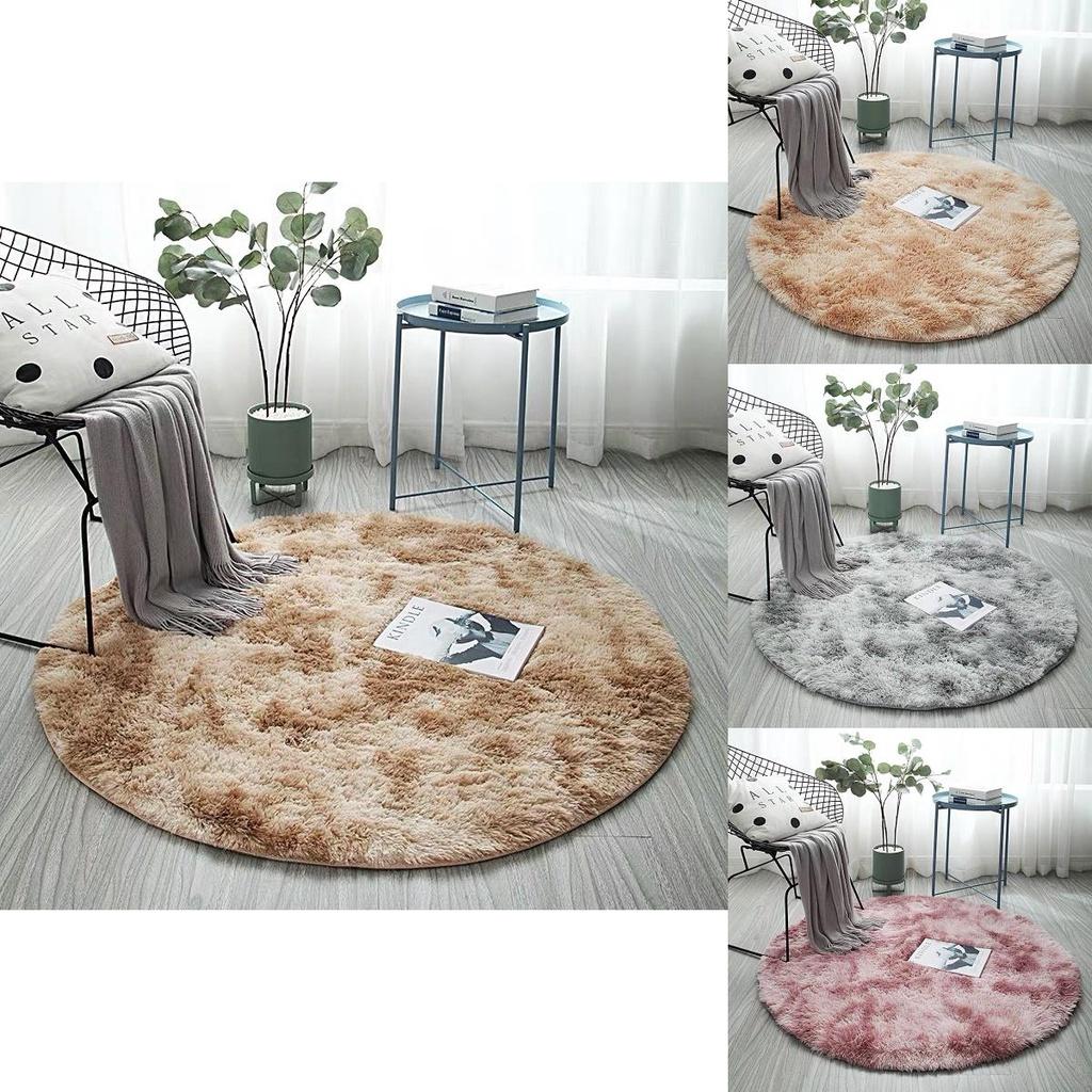 High-quality Polyester Fiber Round Carpet For Bedroom Study And Balcony Modern And Simple Style
