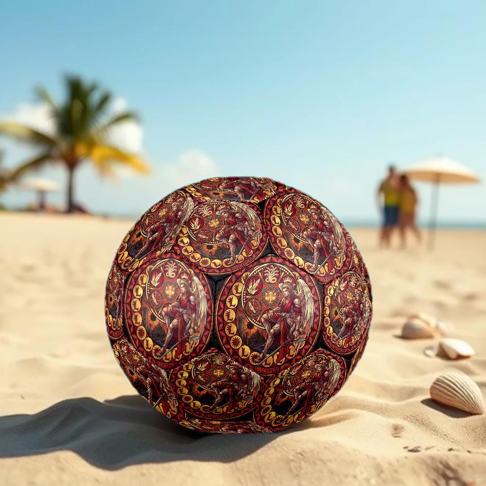 Glass Angelic Figure Round Football Size 5 Adult Ball Suitable for Training Matches and Outdoor Team.
