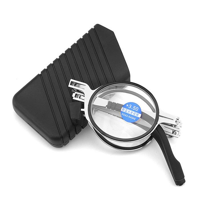 

Модные складные очки для чтения, складные, пресбиопия, для мужчин и женщин, ультралегкие очки с футляром, защита от синего света от +1,0 до +4,0 +400 белый