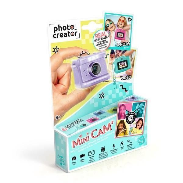 Appareil Photo et Vidéo Numérique Mini Cam’ – Vintage - avec Porte-clé et Carte SD 1Go Incluse – Photo Creator – CLK 06 Canal Toys