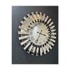 65 Cm Diameter Silver Color Mirrored Wall Clock