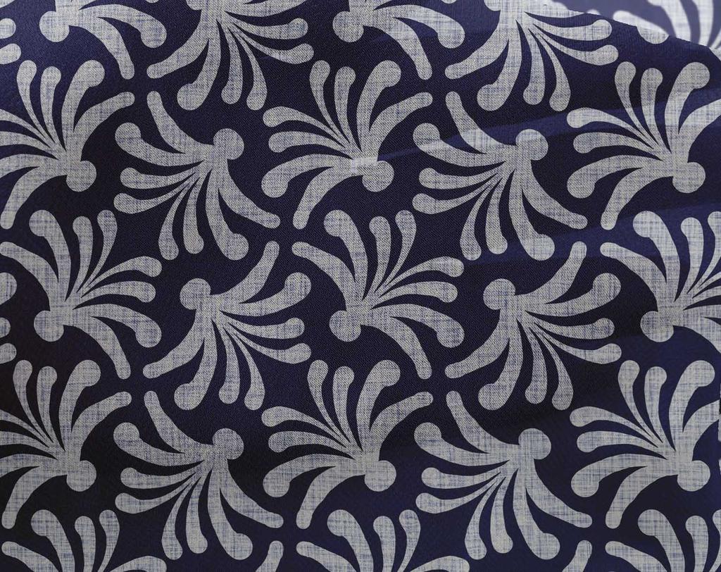oneOone Georgette Viscose Dark Blue Fabric Block Quilting Supplies Print Sewing Fabric By The Yard 42 Inch