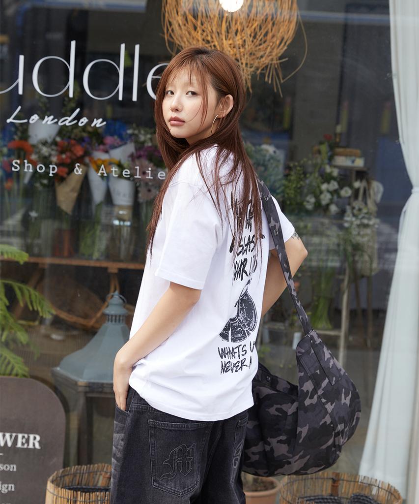 MAHAGRID Record Graffiti Logo Tee White(Mg2Gmmt518A)