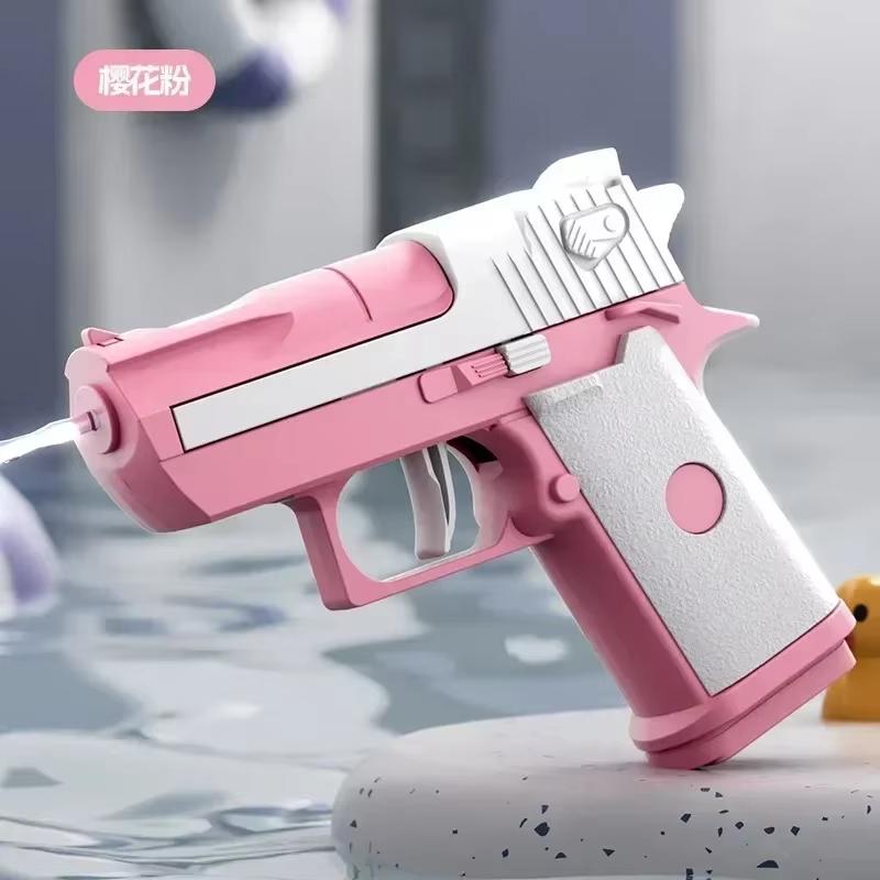 

Мини Desert Eagle Водяной пистолет - Непрерывная стрельба Наружный водяной пистолет для детей, Летняя пляжная игрушка, Механический водяной бластер для Ou розовый